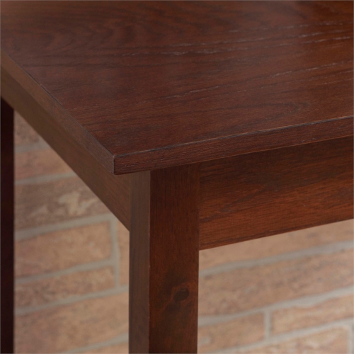 Linon Three Piece Wood Tavern Dining Set in Brown