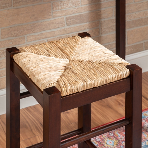 Linon Three Piece Wood Tavern Dining Set in Brown