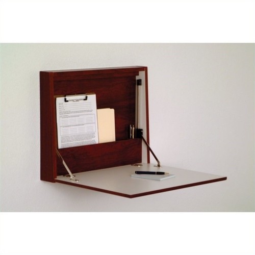 Wooden Mallet FoldinAway Wall Desk in Mahogany