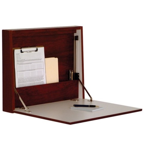 Wooden Mallet FoldinAway Wall Desk in Mahogany