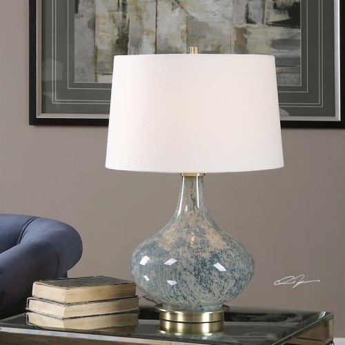 UTTERMOST  Celinda Gray Glass Lamp In Blue