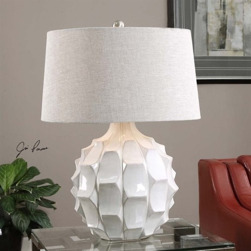 UTTERMOST  Guerina Scalloped Lamp In White