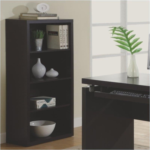 Bookshelf Bookcase Etagere 5 Tier 48"H Office Bedroom Laminate Brown