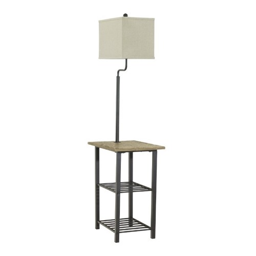 ASHLEY FURNITURE  Shianne Metal Tray Lamp In In Black