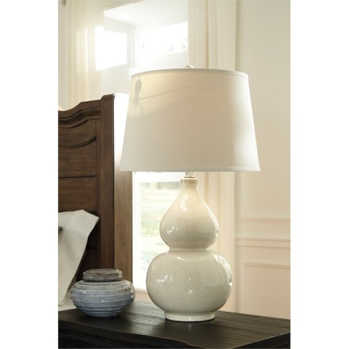 Ashley Saffi Ceramic Table Lamp in Cream