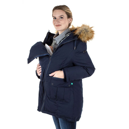 Modern Eternity Sara Maternity Coat - Large - Navy