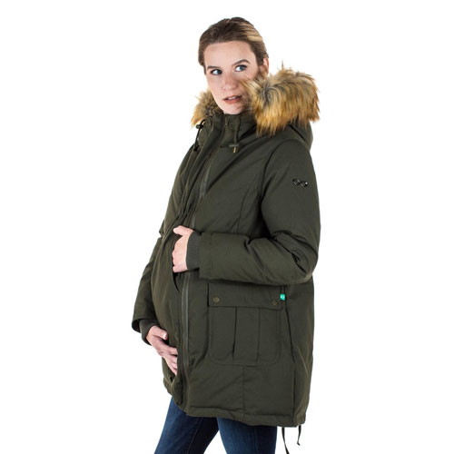 Parka de maternité garni de duvet Sara de Modern Eternity - Très grand - Kaki
