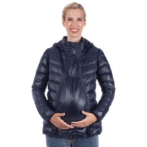 Modern Eternity Lola Down Filled Maternity Jacket - X-Large - Navy