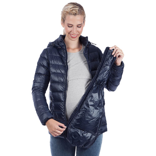 Modern Eternity Lola Down Filled Maternity Jacket - X-Large - Navy