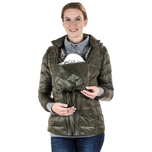 Modern Eternity Lola Down Filled Maternity Jacket - Medium - Khaki