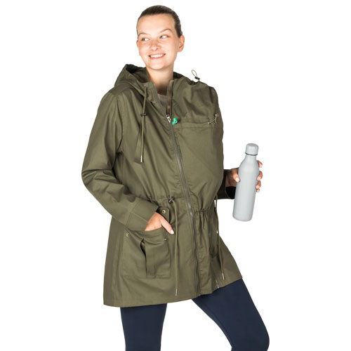 Modern Eternity Lara Maternity Jacket - Small - Khaki