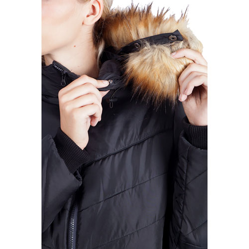 Modern Eternity Lexie Quilted Maternity Puffer Coat - Medium - Black