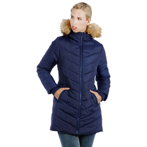 Manteau de maternité matelassé et bouffant Lexie de Modern Eternity - Très petit - Bleu marine