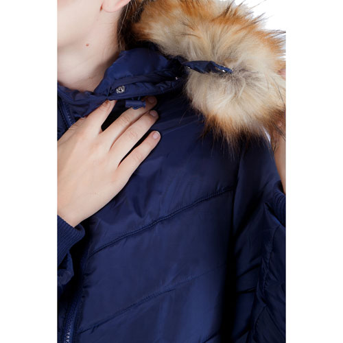 Manteau de maternité matelassé et bouffant Lexie de Modern Eternity - Très grand - Bleu marine