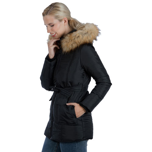 Modern Eternity Rachel Maternity Puffer Coat - X-Small - Black