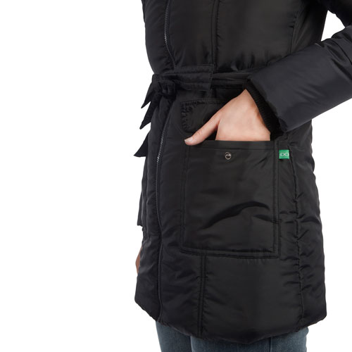 Modern Eternity Rachel Maternity Puffer Coat - Large - Black