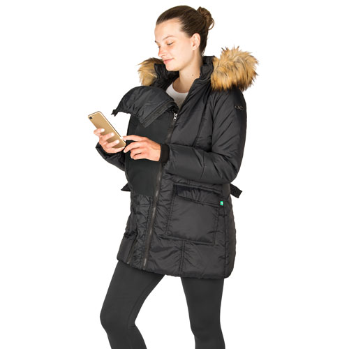Modern Eternity Rachel Maternity Puffer Coat - X-Large - Black