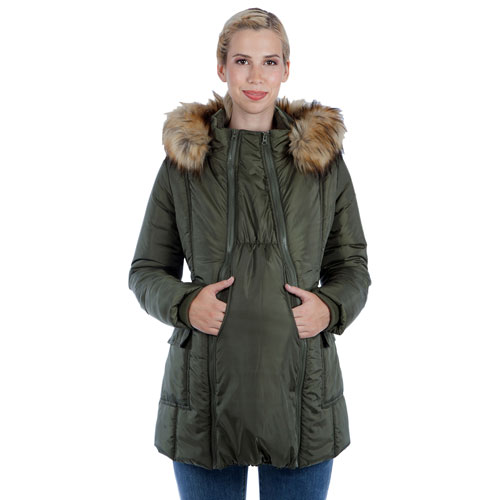 Doudoune de maternité Rachel de Modern Eternity - Grand - Vert kaki