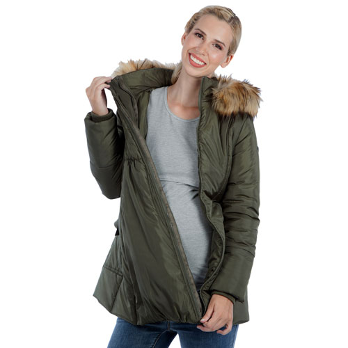 Doudoune de maternité Rachel de Modern Eternity - Grand - Vert kaki