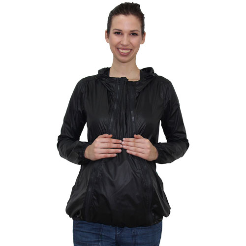 Modern Eternity Ciara Waterproof Maternity Windbreaker - X-Small - Black