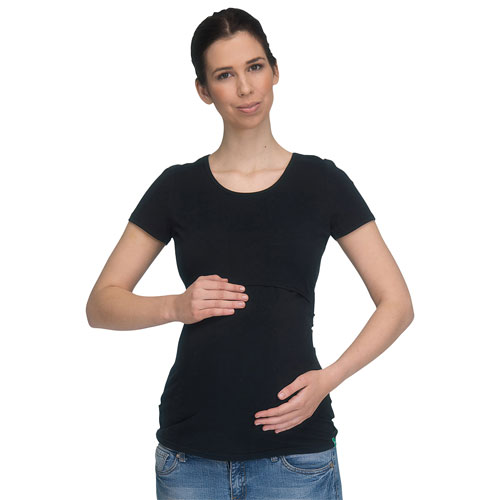 Modern Eternity Nia Maternity Nursing Top - Large - Black