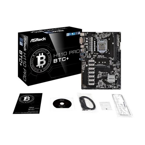 ASRock H110 Pro BTC+ LGA 1151 GPU Mining Motherboard with 13 PCI-E