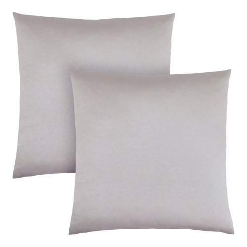 PILLOW - 18"X 18" / SILVER SATIN / 2PCS