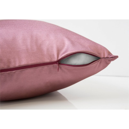 PILLOW - 18"X 18" / PINK SATIN / 2PCS