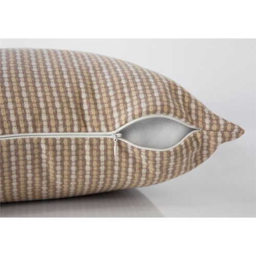 PILLOW - 18"X 18" / LIGHT / DARK TAUPE ABSTRACT DOT / 2PC