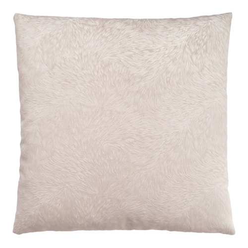 PILLOW - 18"X 18" / LIGHT TAUPE FEATHERED VELVET / 1PC