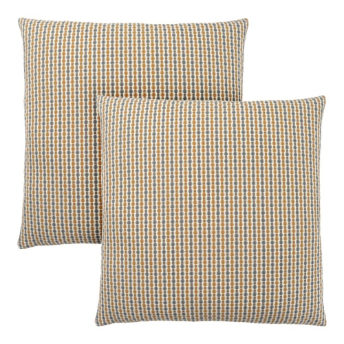 MONARCH  Pillow - 18"x 18" / Gold / Abstract Dot / 2PCs In Grey
