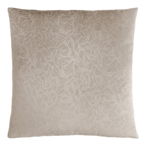 PILLOW - 18"X 18" / TAUPE FLORAL VELVET / 1PC