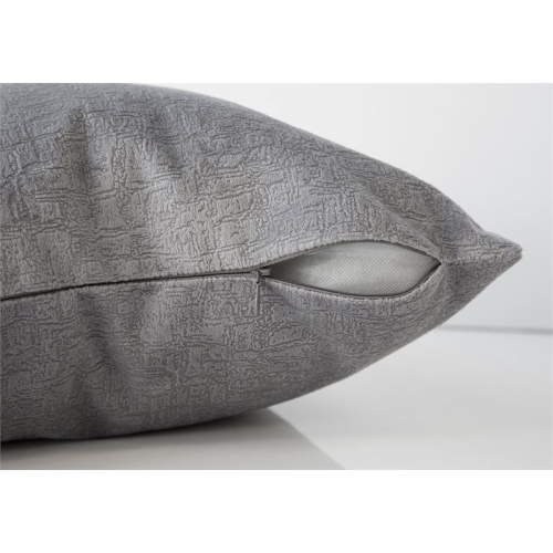 PILLOW - 18"X 18" / GREY MOSAIC VELVET / 1PC