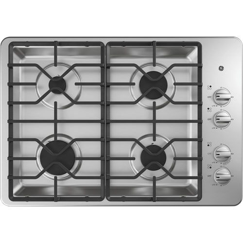 GE 30" 4-Burner Gas Cooktop - Stainless Steel