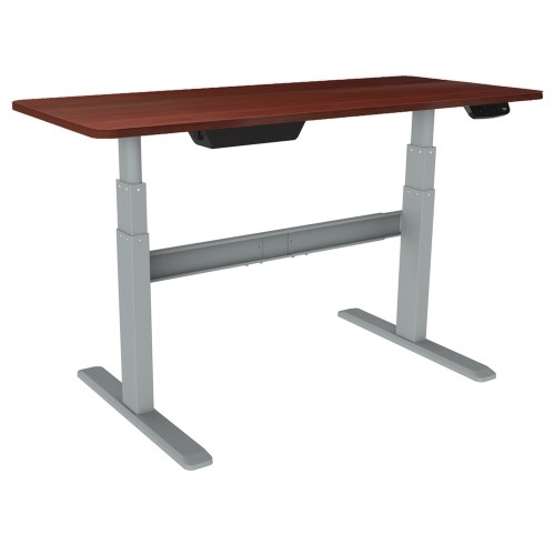Bordeaux Electric Standing Desk Sit Stand Desk With Silver Frame