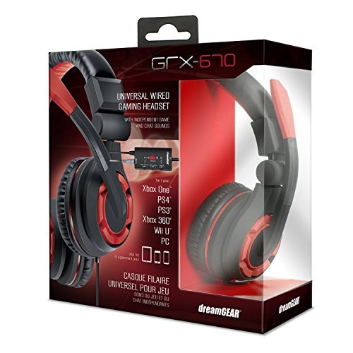 dreamGEAR: GRX 670 Universal Wired Gaming Headset - Amplified with Separate inline Controls for both Chat and Game Sounds for