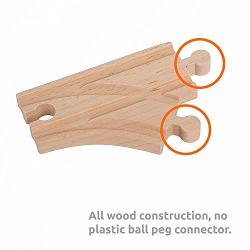 56 Piece Wooden Train Track Expansion Pack with Tunnel Compatible Thomas Wooden Railway Brio Chuggington Melissa & Doug Imagi