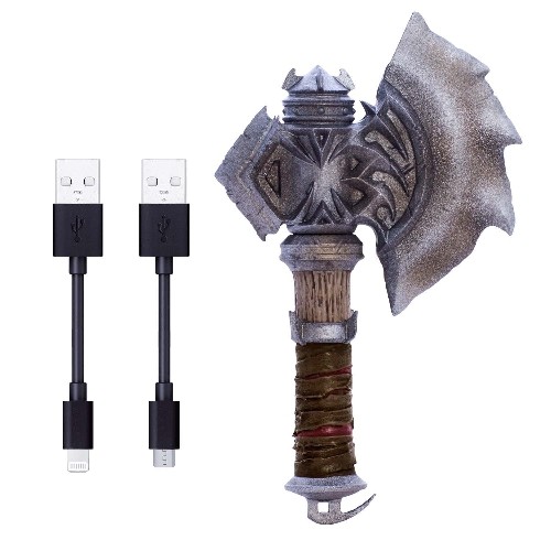 Swordfish Tech Warcraft, Durotan's Axe Data Charging Cord for Lighting Connector/ Micro USB - Retail Packaging