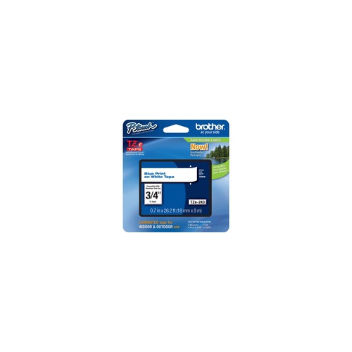 Brother P-Touch TZe Flat Surface Laminated Tape TZE243