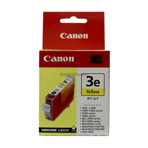 Canon BCI-3e Yellow Ink Cartridge 4482A003 Genuine New Sealed Box