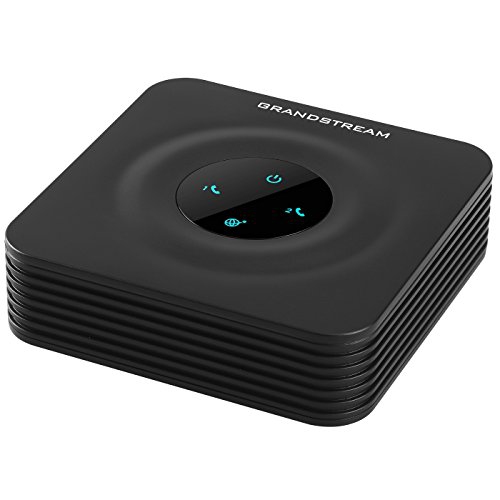 Grandstream – Adaptateur téléphonique analogique à 2 ports de voix sur IP, téléphone et appareil GS-HT802, noir
