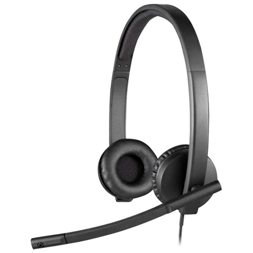 Logitech H570e Noise Cancelling On-Ear Binural Headphones - Black