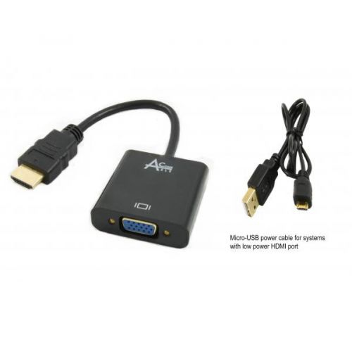 AddOn HDMI Male to VGA Female Black Adapter -