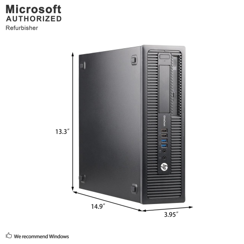 Refurbished - HP EliteDesk 800 G1 SFF, Intel i5-4590 3.3GHz, 8GB Ram, 500GB HDD, DVDROM, Windows 10(EN/FR) Pro-1 Year Warranty