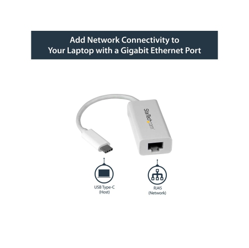 Startech USB-C to Gigabit Network Adapter - White