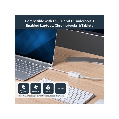 Startech USB-C to Gigabit Network Adapter - White