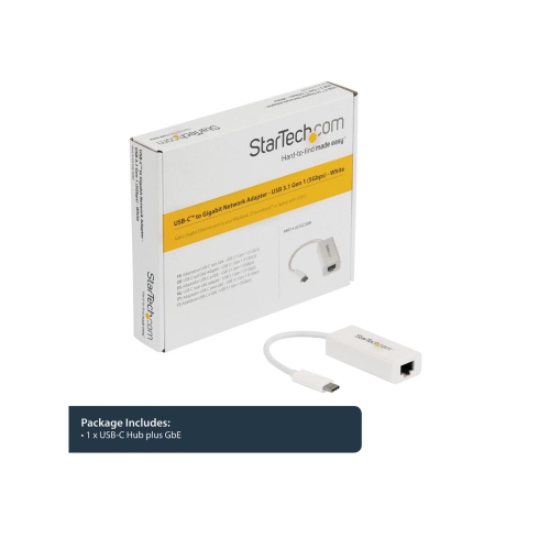 Startech USB-C to Gigabit Network Adapter - White