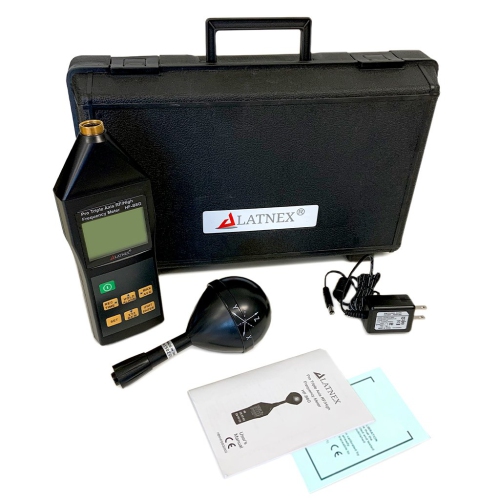 LATNEX® HF-B8G Professional Triple Axis High Frequency/ RF Meter 10Mhz-8Ghz Measures Wide-Range Radiation Levels from Cell Towers, Smart Meters,