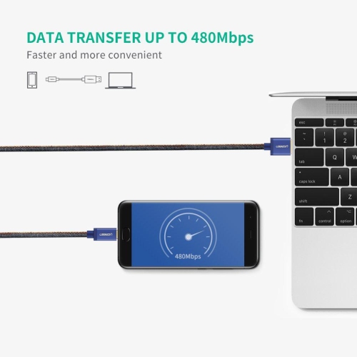 UGREEN Micro USB Cable Denim Braided Fast Charging Cable USB to Micro USB Data Cable