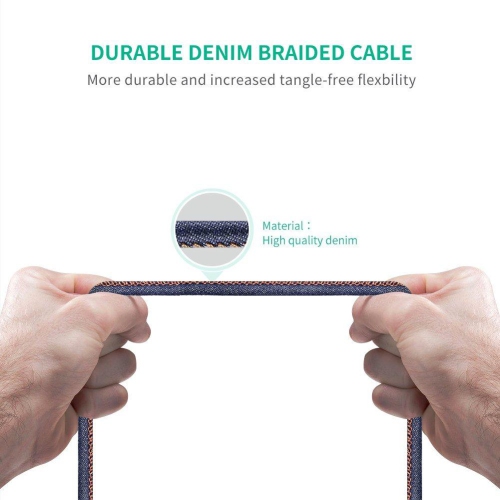 UGREEN Micro USB Cable Denim Braided Fast Charging Cable USB to Micro USB Data Cable